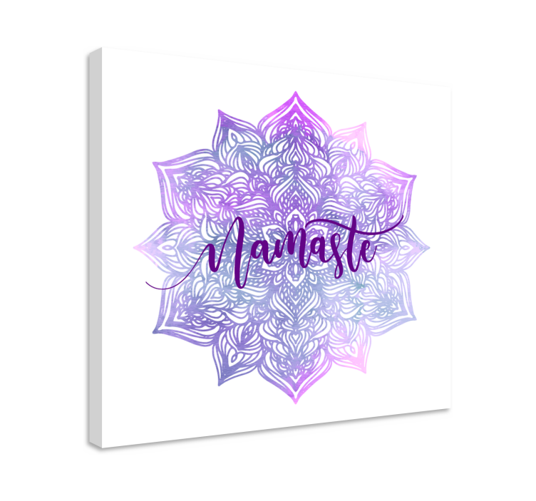 Fialová mandala namaste mandala plátno umenie - Tenstickers