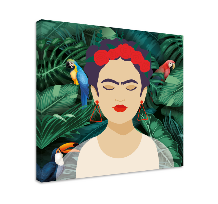 Obrazy na plátne - frida a zvieratá - Tenstickers