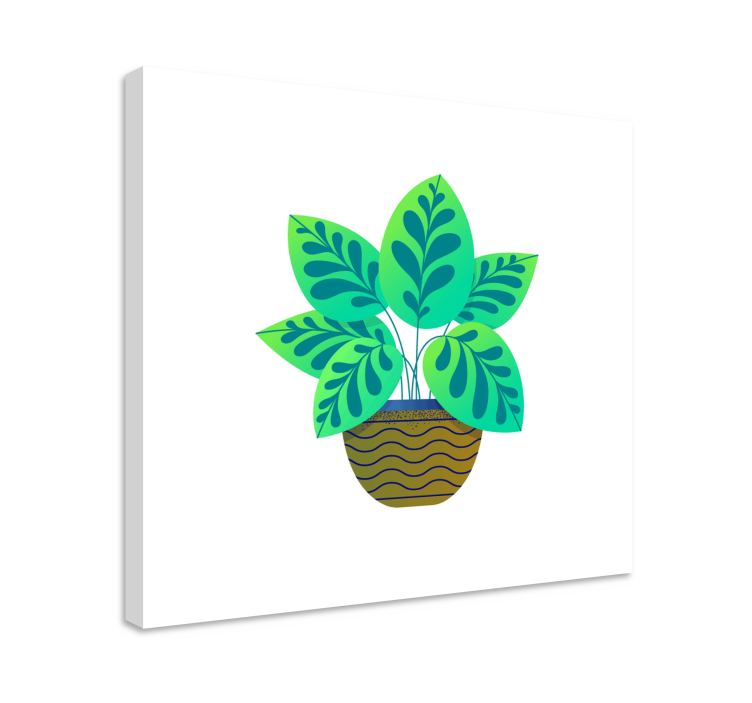 obraz na stenu rastliny svieže zelené lístie - Tenstickers