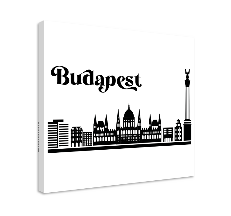 Budapešť monocolor skyline city obrazy na obrazy na stenu - Tenstickers