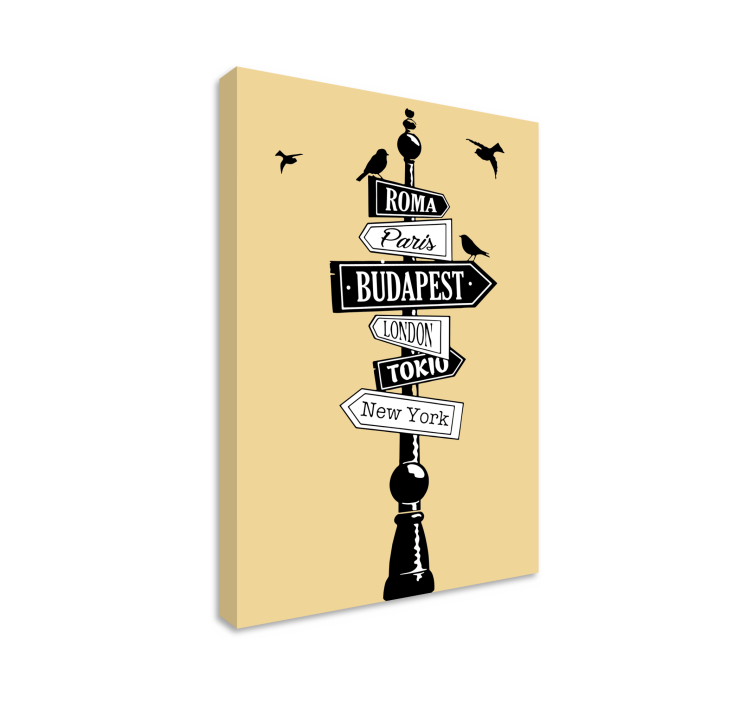 Obraz mesto smerovník v meste - Tenstickers