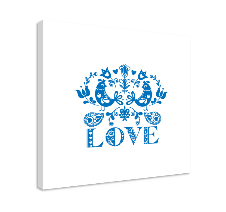 Obraz strom s vtákmi a kvetinovým dizajnom - Tenstickers