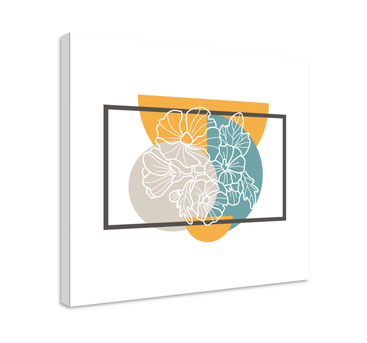 Obraz na stenu rastliny botanická obrysová ilustrácia - Tenstickers