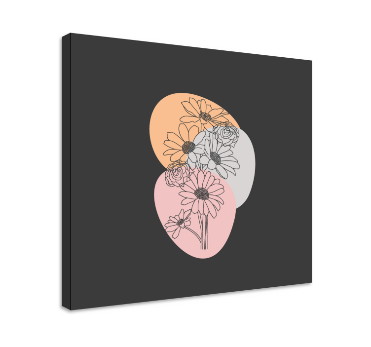 Obraz na stenu rastliny kvetinové abstraktné tvary - Tenstickers