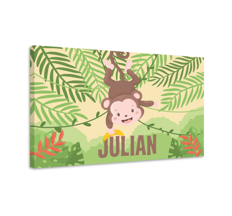 Dinosaurus obraz zábava s vešiakmi opíc - Tenstickers