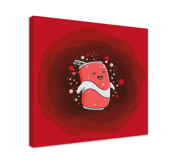 Iné plátno text Šťastná sóda postava - Tenstickers