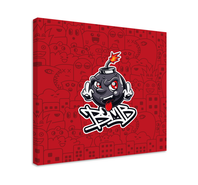 Swag baby bomb graffiti kreslené moderné obrazy na stenu - Tenstickers