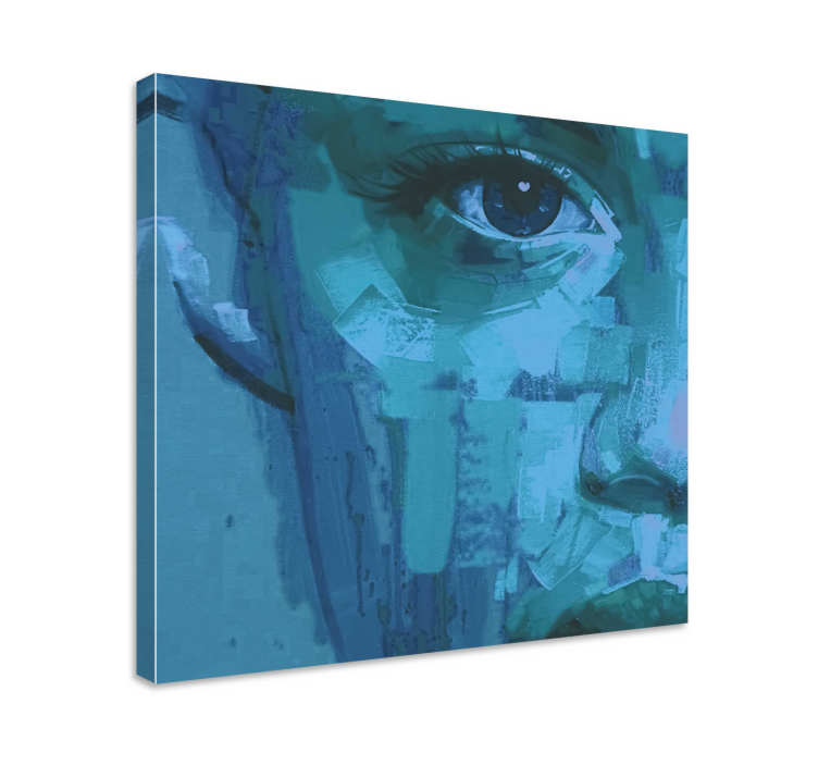 obraz postavy modrý detail očí - Tenstickers