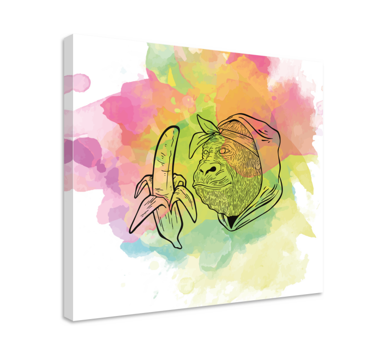 Obraz abeceda gorilla s banánom - Tenstickers