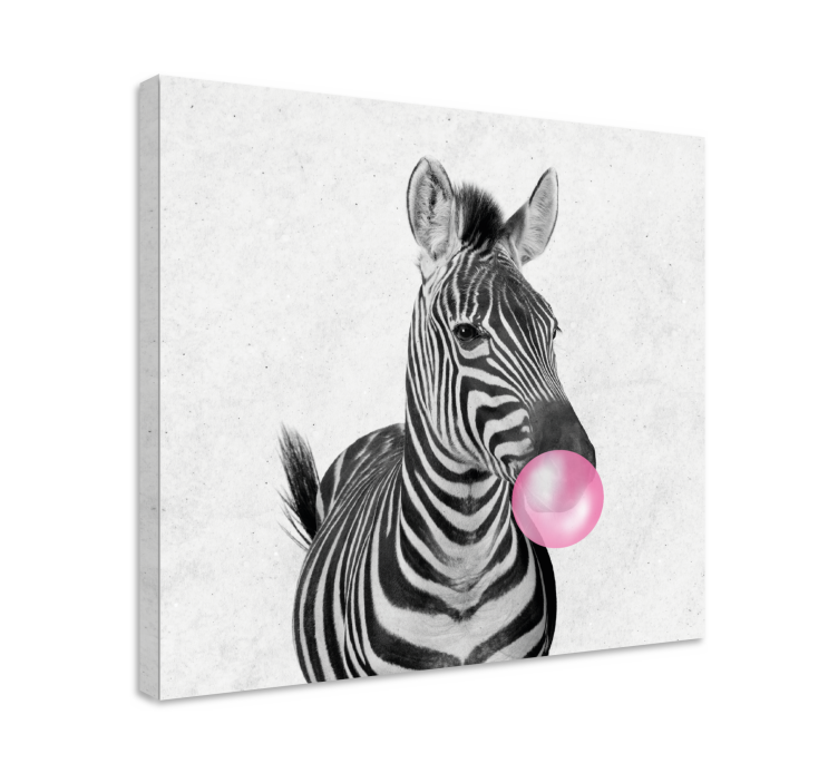 Zebra zvieracia žuvačka moderné obrazy na stenu - Tenstickers