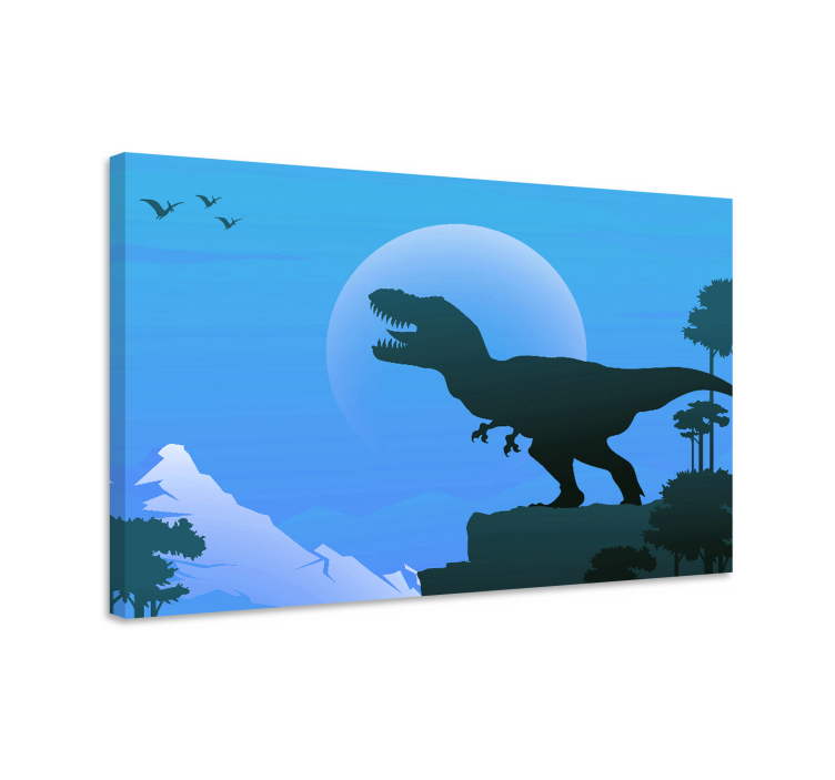 Obraz na stenu t-rex a mesiac - Tenstickers