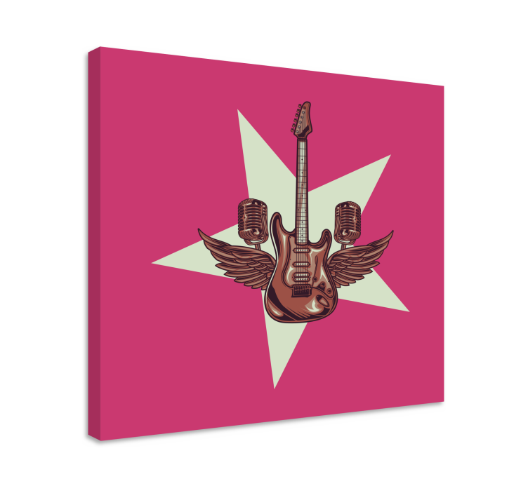 Obraz hudba elektrické gitary krídla - Tenstickers