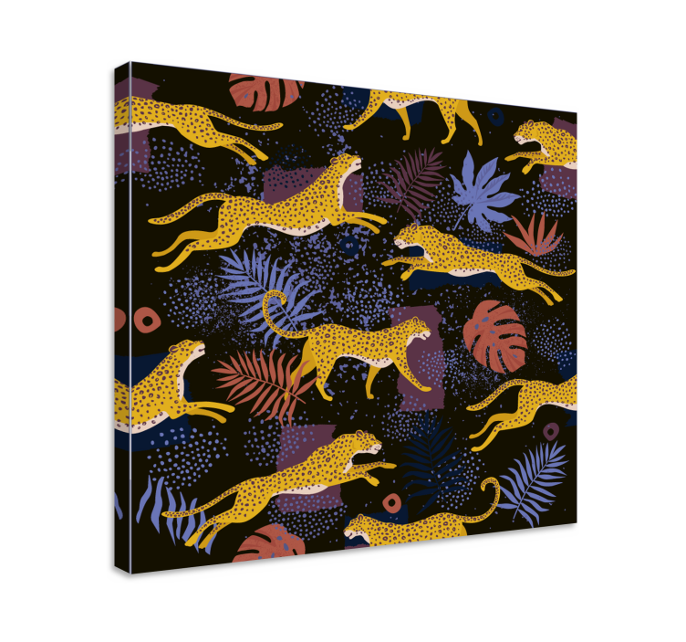 Obraz psov skáčucich žltých psov - Tenstickers