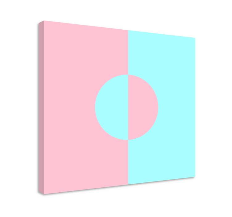 Obraz z geometrických tvarov kruh a rozdelenie - Tenstickers