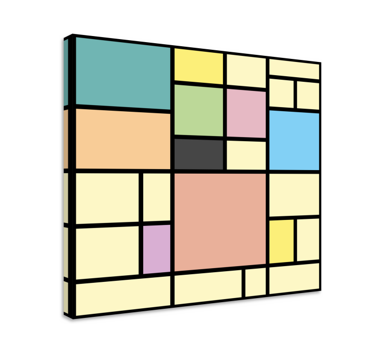 Obraz z geometrických tvarov živé geometrické formy - Tenstickers