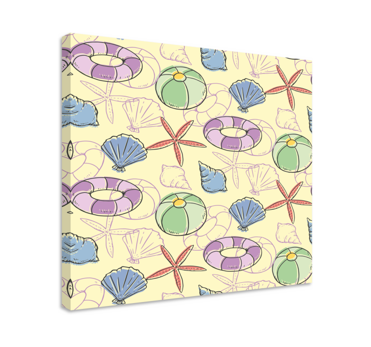 Letné predmety farebný vzor moderné obrazy na stenu - Tenstickers