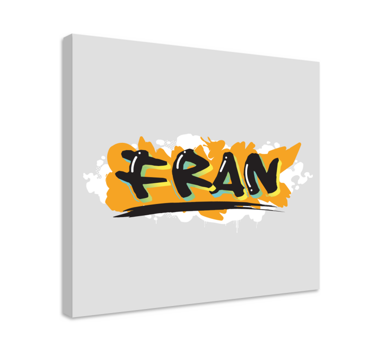 Vlastné meno čierne graffiti personalizované obrazy na stenu - Tenstickers
