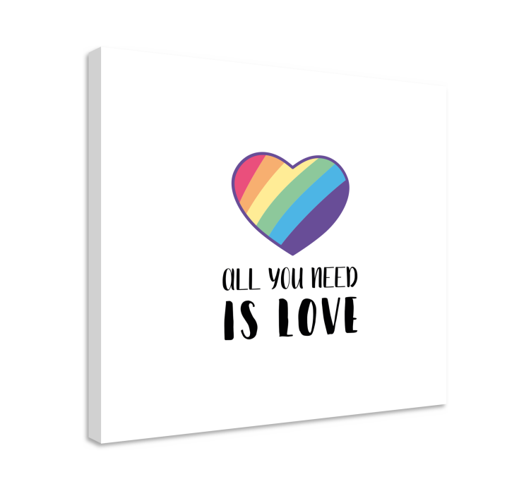 Sociálny lgbt symbol lásky domáce výtlačky na obrazy na stenu - Tenstickers