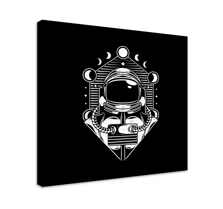 Obraz na stenu videohry astronaut mesiac fázy - Tenstickers