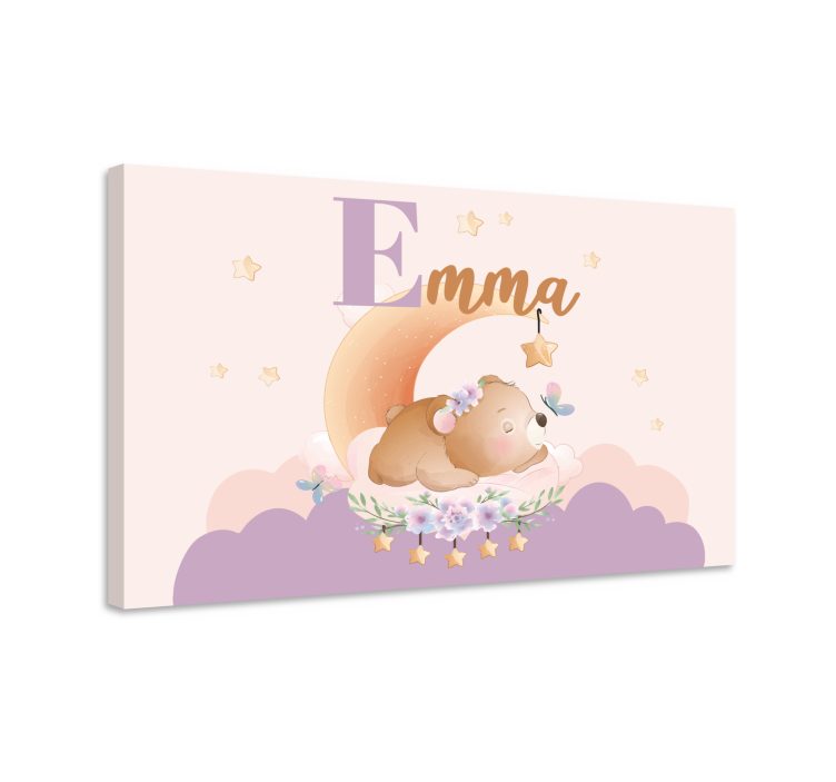 Roztomilé zvieratká nesú personalizované obrazy na stenu - Tenstickers