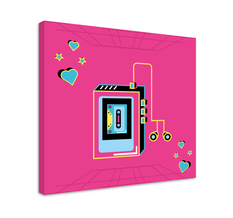 Obraz hudba láska na retro kazetách - Tenstickers