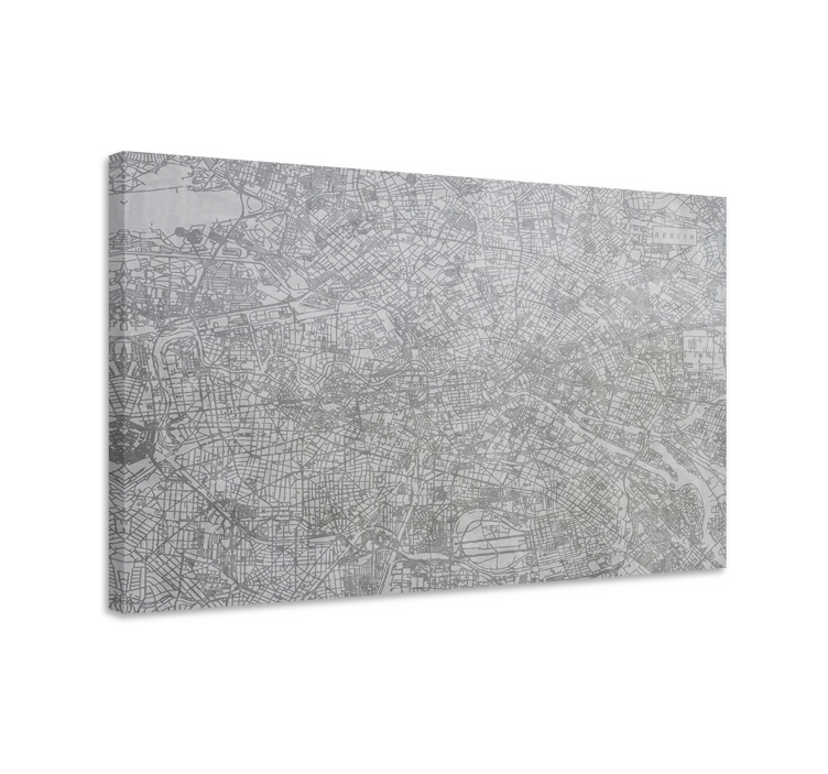 Mapa mesta berlín mesto obrazy na stenu tlač - Tenstickers