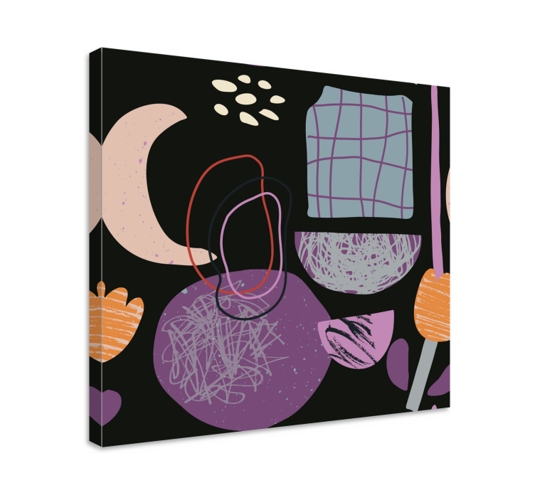 Obraz s ornamentmi abstraktné botanické prvky - Tenstickers