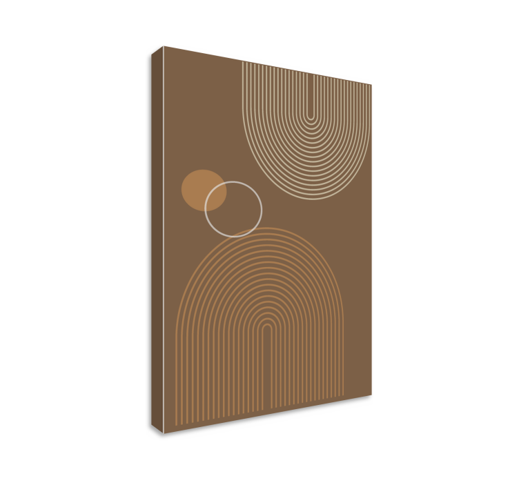 Obraz z geometrických tvarov zakrivené línie - Tenstickers