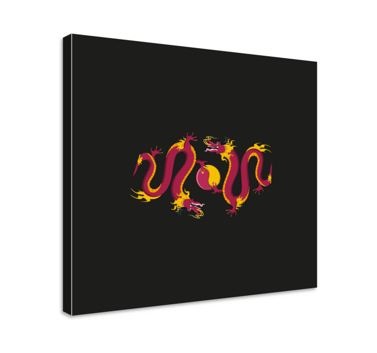 obraz s vážkou ohnivý dračí tanec - Tenstickers