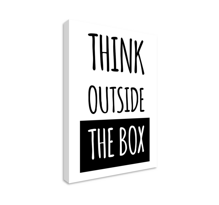 Myslieť mimo rámca motivačné obrazy na stenu - Tenstickers