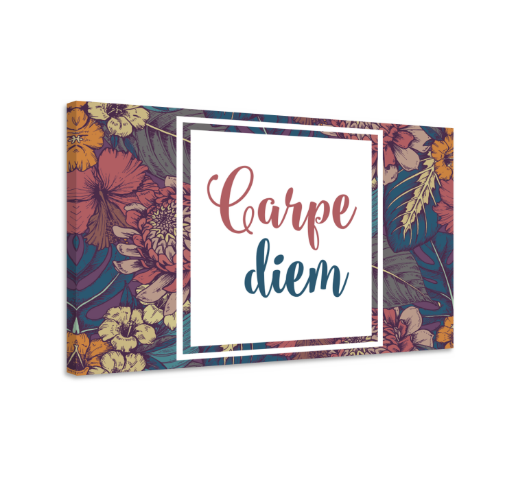 Carpe diem farebné štvorcové motivačné obrazy na stenu - Tenstickers