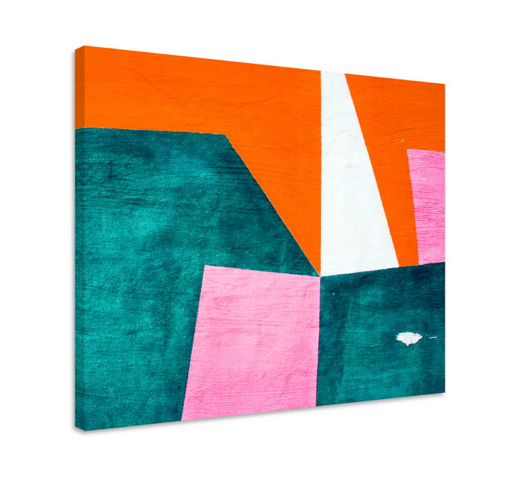 Obraz z geometrických tvarov abstraktná oranžová kompozícia - Tenstickers