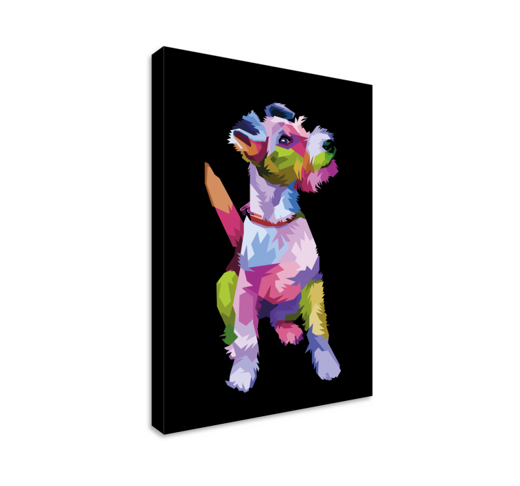 Obrazy na obrazy na stenugeometric-zvieratá foxteriér pes - Tenstickers