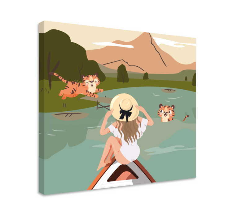 Obraz zvierat tigre v prírode - Tenstickers