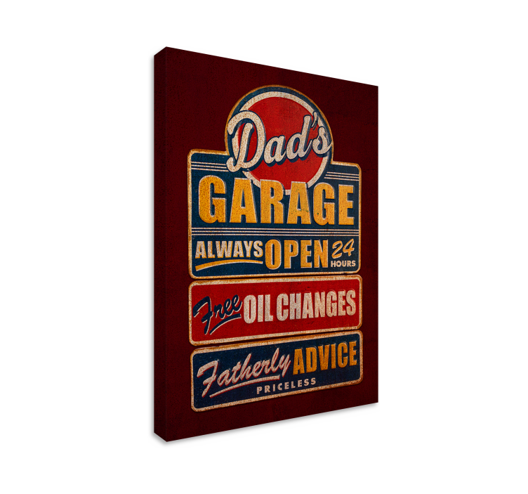 Obraz na stenu Dads garage - Tenstickers