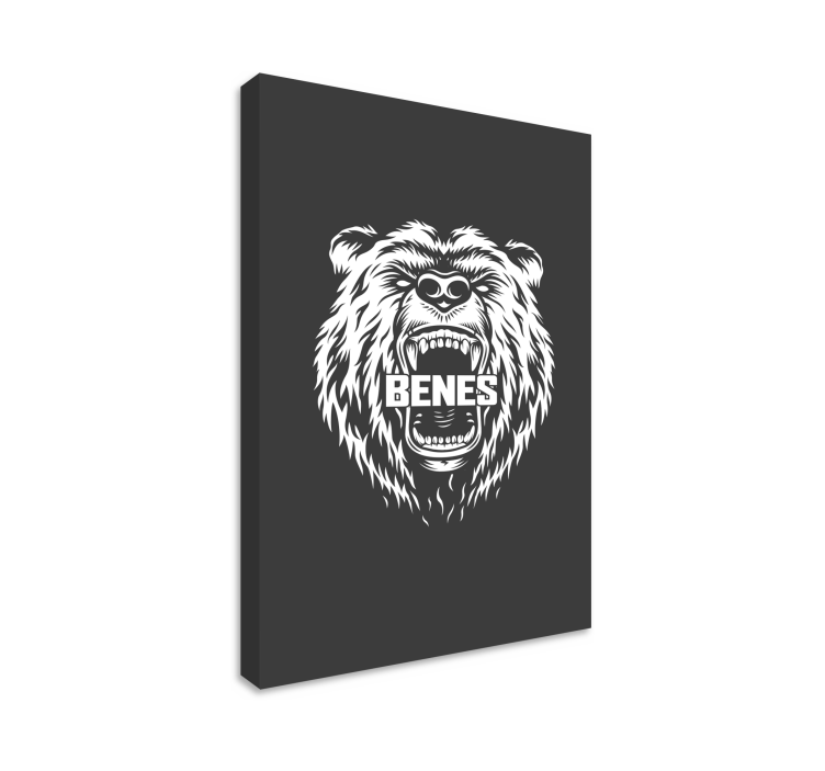 Obraz na stenu s medveďom a text - Tenstickers