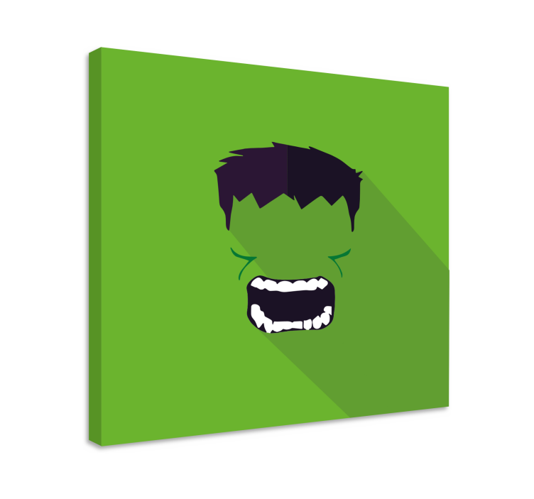 Zelený obraz na stenu so superhrdinom - Tenstickers