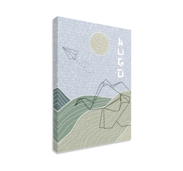 obraz do detskej izby modré oblaky a vtáky - Tenstickers