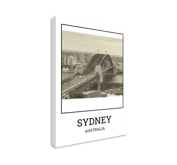obraz mesto sydney blanco y negro - Tenstickers