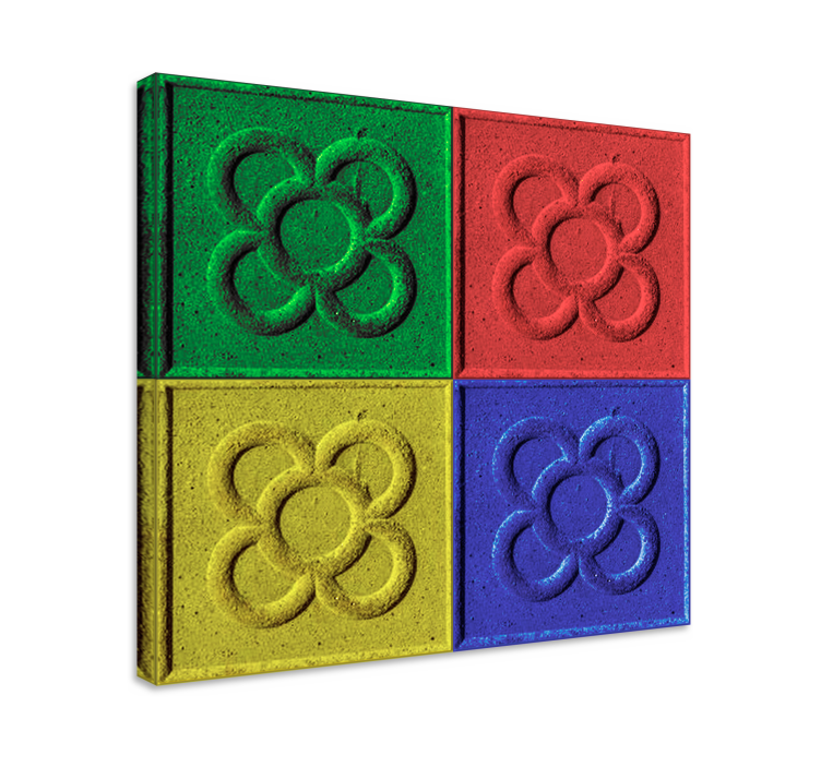 obraz do obývačky pop umenie panoramatické dlaždicePop umenie pan - Tenstickers