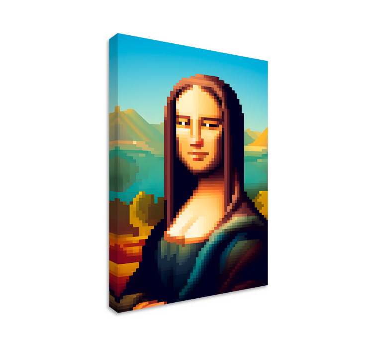 umelecký obraz gioconda pixel art - Tenstickers