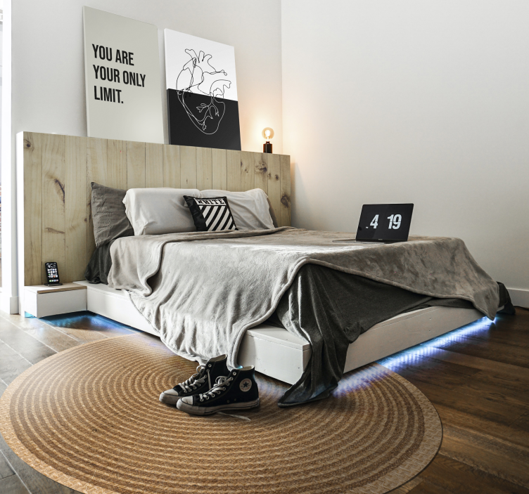 Geometrické srdce lineárne geometrické obrazy na stenu - Tenstickers