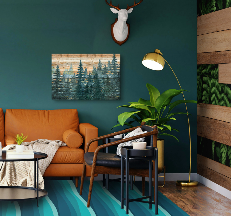 obraz do obývačky majestátny borovicový les - Tenstickers