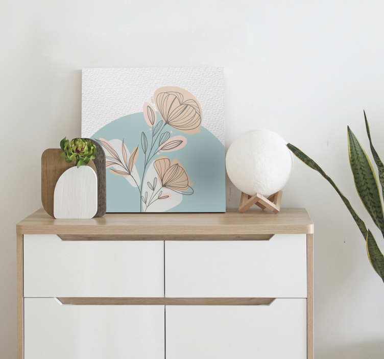 obraz na stenu rastliny štylizované elegantné aranžmán - Tenstickers