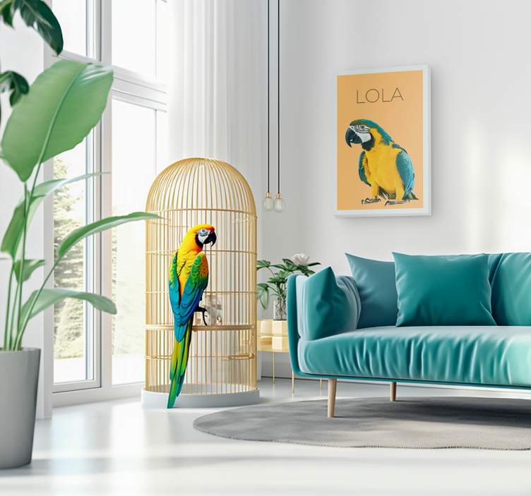 obraz do kancelárie minimálna vodová farba portrét zvierat - Tenstickers