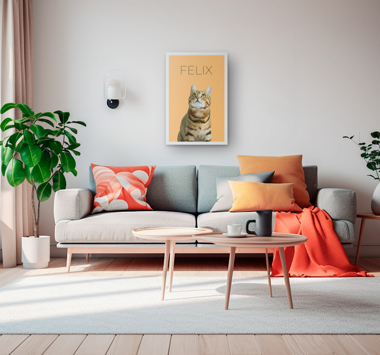 obraz do kancelárie minimálna vodová farba portrét zvierat - Tenstickers