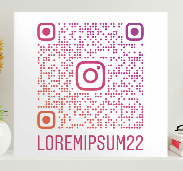 Obraz na mieru vlastný kód QR Instagramu - Tenstickers