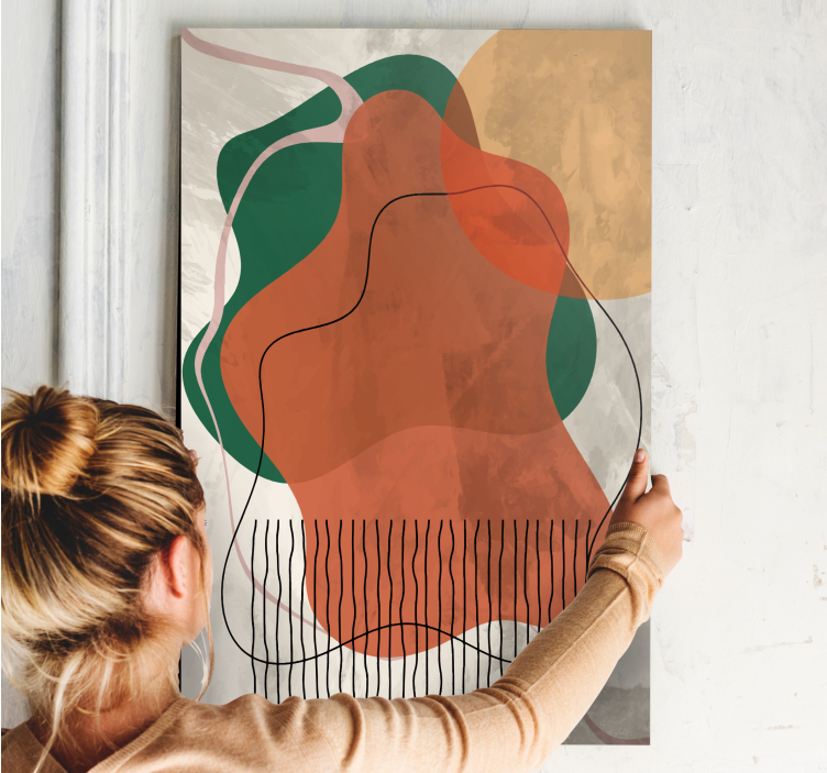 Abstraktné umelecké diela s kolážou na plátne - Tenstickers