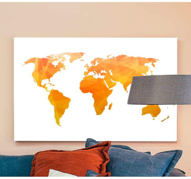 Abstraktný tvar obrazy na stenu mapy sveta - Tenstickers
