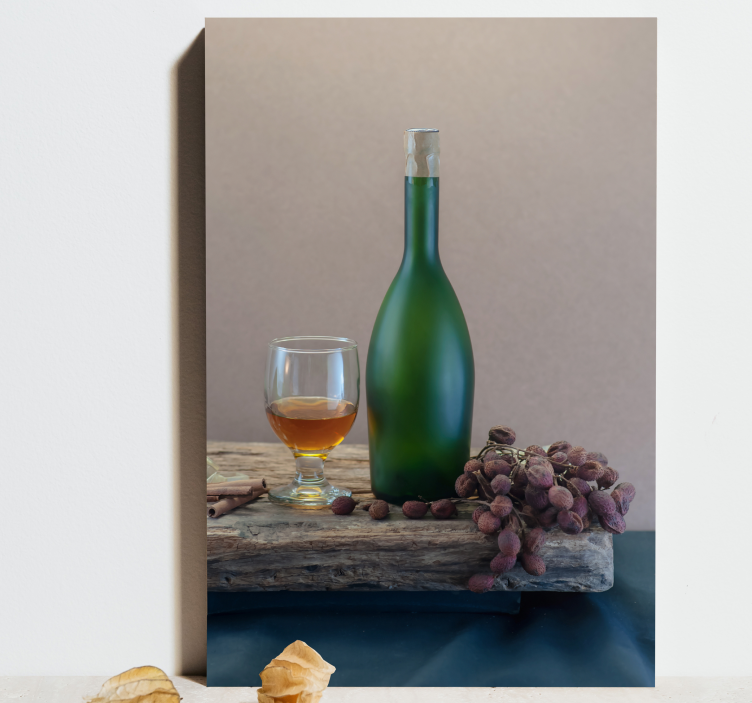 Víno a pohár ovocné plátno - Tenstickers